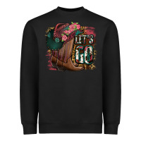 Black Let's Go Heavyweight Sweatshirt - Jasminsmagicworld
