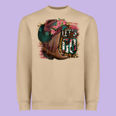 Let's Go Heavyweight Sweatshirt Designed By Jasminsmagicworld