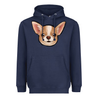 Navy Chihuahua Heavyweight Hoodie - Jasminsmagicworld