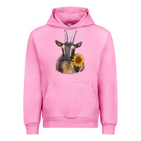 Fuchsia Pink dark goat Urban Hoodie - RanaPortraitStore