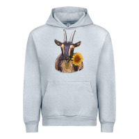 Heather Grey dark goat Urban Hoodie - RanaPortraitStore