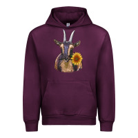 Mauve Wine dark goat Urban Hoodie - RanaPortraitStore