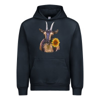 Navy dark goat Urban Hoodie - RanaPortraitStore