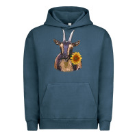 Pigment Midnight Navy dark goat Urban Hoodie - RanaPortraitStore