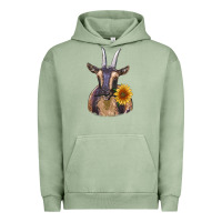 Pigment Oil Green dark goat Urban Hoodie - RanaPortraitStore