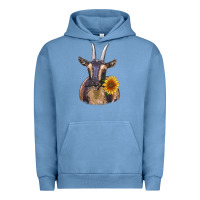 Pigment Pebble Blue dark goat Urban Hoodie - RanaPortraitStore