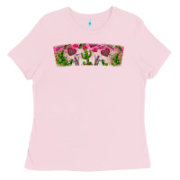 Bubblegum Pink Stuck On You Ladies Tee - CowhideDigitalArt