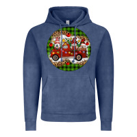 Vintage Denim christmas gnomes truck Vintage Hoodie - Artiststas