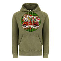 Vintage Olive christmas gnomes truck Vintage Hoodie - Artiststas