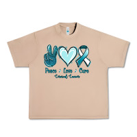 Burro Peace Love Cure Cervical Cancer Urban Heavy Tee - Jasminsmagicworld