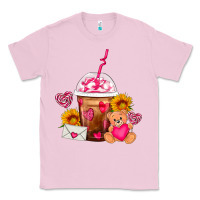 Bubblegum Pink Valentines Day Frappe Coffee Classic Tee - FaDigitalArtStudio