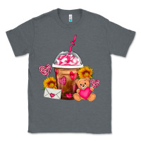 Charcoal Heather Valentines Day Frappe Coffee Classic Tee - FaDigitalArtStudio