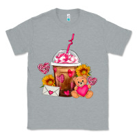 Heather Grey Valentines Day Frappe Coffee Classic Tee - FaDigitalArtStudio