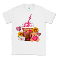 White Valentines Day Frappe Coffee Classic Tee - FaDigitalArtStudio