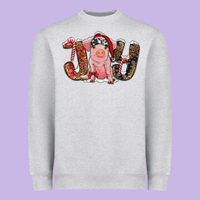 Joy With Pig Heavyweight Sweatshirt Designed By Ranaportraitstore
