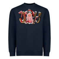 Navy joy with pig Heavyweight Sweatshirt - RanaPortraitStore