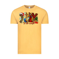 Vintage Mustard Joy To The World Vintage Tee - CowhideDigitalArt
