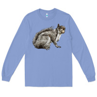 Colony Blue Gray Squirrel Long Sleeve Tee - LillyAllenDesigns