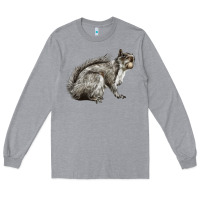 Heather Grey Gray Squirrel Long Sleeve Tee - LillyAllenDesigns