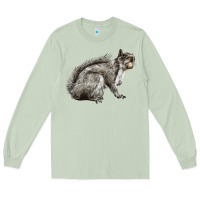 Matcha Gray Squirrel Long Sleeve Tee - LillyAllenDesigns
