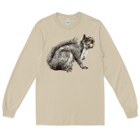 Mushroom Gray Squirrel Long Sleeve Tee - LillyAllenDesigns