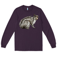 Plum Gray Squirrel Long Sleeve Tee - LillyAllenDesigns
