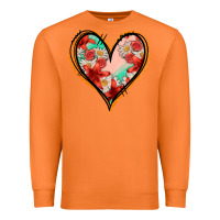 Carrot floral orange glitter heart Premium Sweatshirt - Jasminsmagicworld