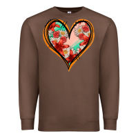 Chestnut floral orange glitter heart Premium Sweatshirt - Jasminsmagicworld