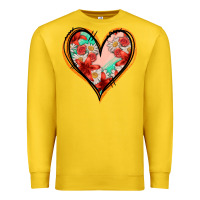 Lemon floral orange glitter heart Premium Sweatshirt - Jasminsmagicworld