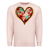 Pale Pink floral orange glitter heart Premium Sweatshirt - Jasminsmagicworld