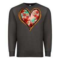 Smoke floral orange glitter heart Premium Sweatshirt - Jasminsmagicworld