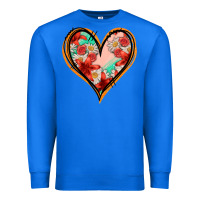 True Royal floral orange glitter heart Premium Sweatshirt - Jasminsmagicworld