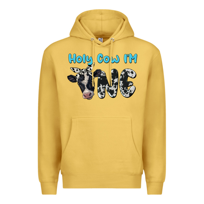 Holy Cow I'm One Premium Hoodie by BarkalooDesign | Teevron