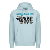 Blue Mist holy cow i'm one Premium Hoodie - BarkalooDesign