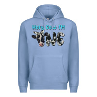 Colony Blue holy cow i'm one Premium Hoodie - BarkalooDesign