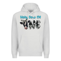Dove Grey holy cow i'm one Premium Hoodie - BarkalooDesign