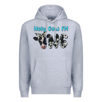 Heather Grey holy cow i'm one Premium Hoodie - BarkalooDesign