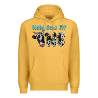 Mustard holy cow i'm one Premium Hoodie - BarkalooDesign