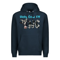 Navy holy cow i'm one Premium Hoodie - BarkalooDesign