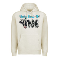 Oatmeal Heather holy cow i'm one Premium Hoodie - BarkalooDesign