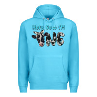 Ocean Blue holy cow i'm one Premium Hoodie - BarkalooDesign