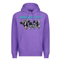 Purple holy cow i'm one Premium Hoodie - BarkalooDesign