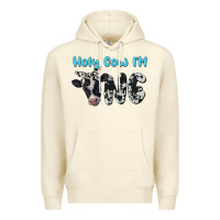 Sandshell holy cow i'm one Premium Hoodie - BarkalooDesign