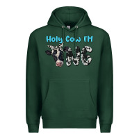 Sports Green holy cow i'm one Premium Hoodie - BarkalooDesign
