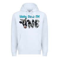 White holy cow i'm one Premium Hoodie - BarkalooDesign