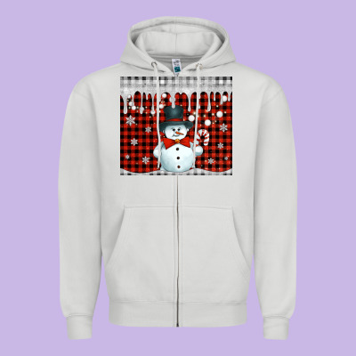 Christmas Snowman Tumbler Zipper Hoodie Designed By Jasminsmagicworld