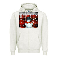 Oatmeal Heather christmas snowman tumbler Zipper Hoodie - Jasminsmagicworld
