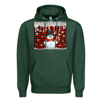 Sports Green christmas snowman tumbler Zipper Hoodie - Jasminsmagicworld