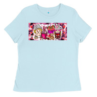 Baby Blue Valentine Coffee Ladies Tee - CowhideDigitalArt