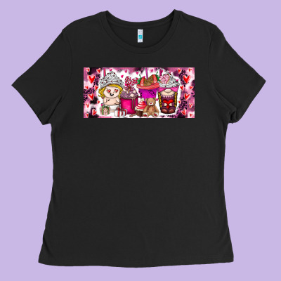 Valentine Coffee Ladies Tee Designed By Cowhidedigitalart